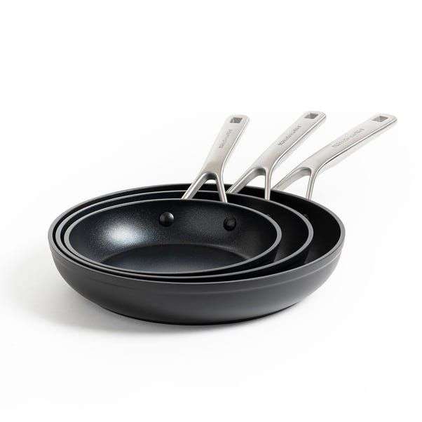 KitchenAid 20cm, 24cm and 28cm Frying Pan Set Free C&C In Selected Locations
