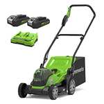 Greenworks G24X2LM36K2X Cordless Lawnmower £159.99 @ Amazon