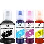 ULTRICS Printer Refill Ink, Universal Bulk Refillable Ink Kit for CISS Systems and Refilling Ink Cartridges