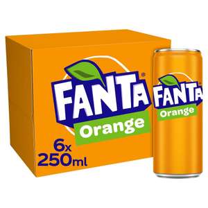 Fanta Orange, Diet Coke & Sprite Zero Sugar 250ml x6 Cans - each (Lichfeild)