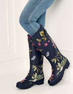 Printed Wellies With Back Gusset now £20.36 with code + Free Click and collect From Joules