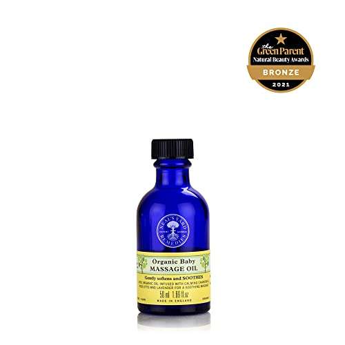 Neal's Yard Remedies | Baby Massage Oil | Vegan | Organic Lavender and Rose Otto | Soothing & Bonding Massage 50 ml