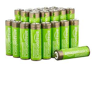 Amazon Basics AA High-Capacity Rechargeable Batteries 2400mAh Pack of 24 for £18.39 @ Amazon