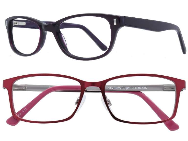 2 Pair of Designer Glasses Frames from £25 + 40% off lens packages with code - Free Delivery @ Glasses Direct