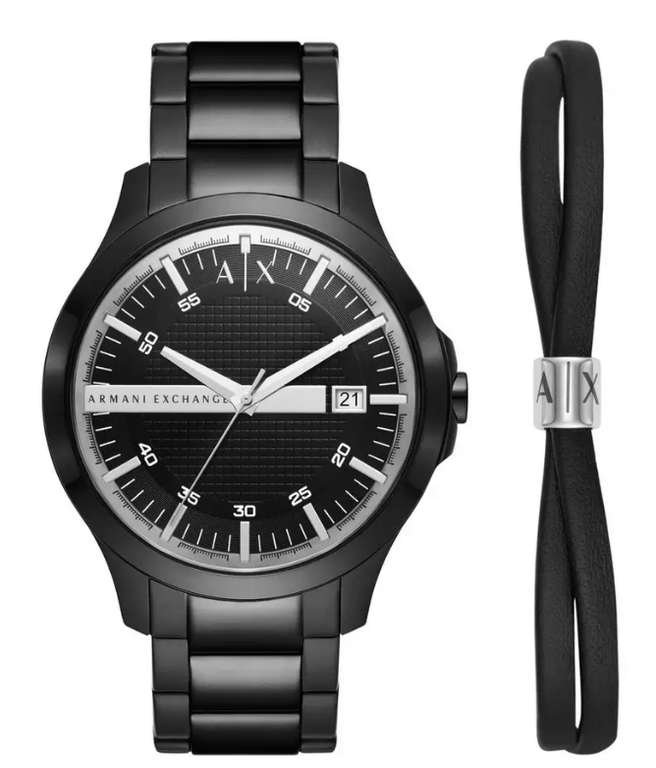 Armani Exchange Men's Black Stainless Steel Bracelet Watch - Free C&C