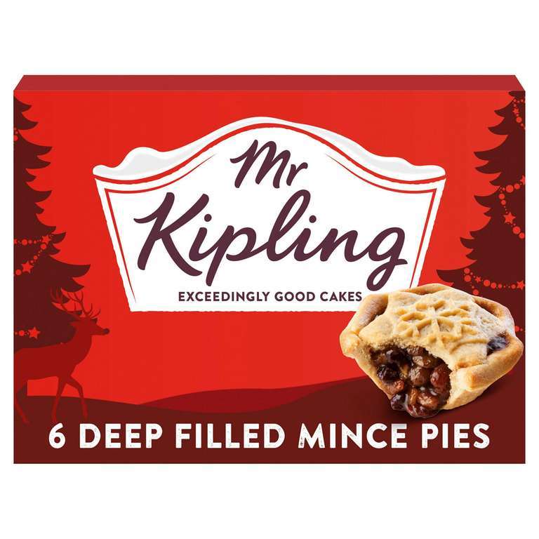 Mr Kipling 6 Deep Filled Mince Pies - 69p each or 2 for £1 instore @ Heron Foods, Hull
