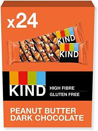 KIND Bars, Peanut Butter & Dark Chocolate, 24 Bars (£13.01 or £12.28 with S&S) @ Amazon
