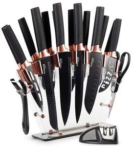 nuovva Professional Kitchen Knife Set with Block - Sold by MALMO / FBA
