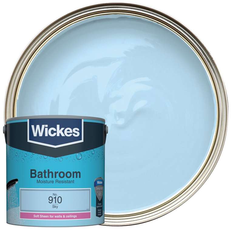 Wickes 2.5L Standard Emulsion Paint for £9 or Wickes 2.5L Tough & Washable/Bathroom/Kitchen Emulsion £14 all free click & collect @ Wickes