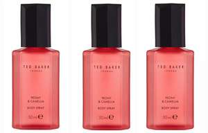 3 x Ted Baker Peony & Camellia Body mist Spray 50ml + £1.50 Click & Collect