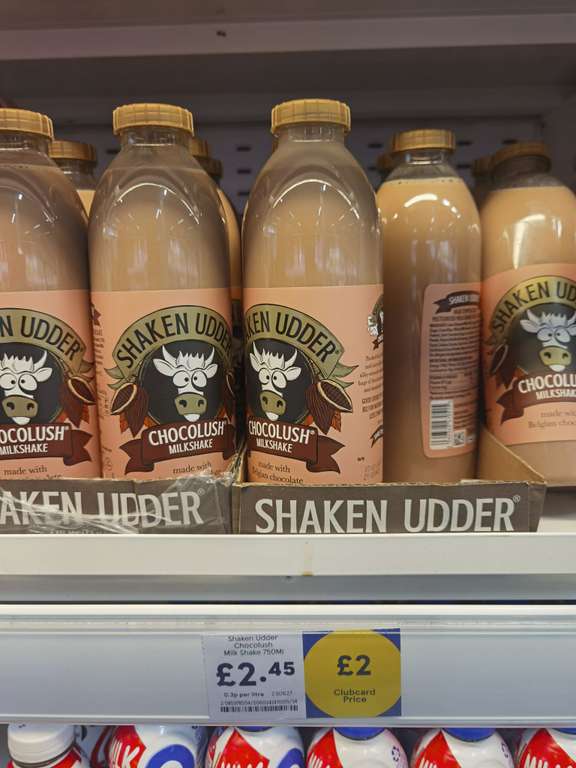 Shaken Udder Chocolush Milk Shake 750Ml - £2 Clubcard Price @ Tesco