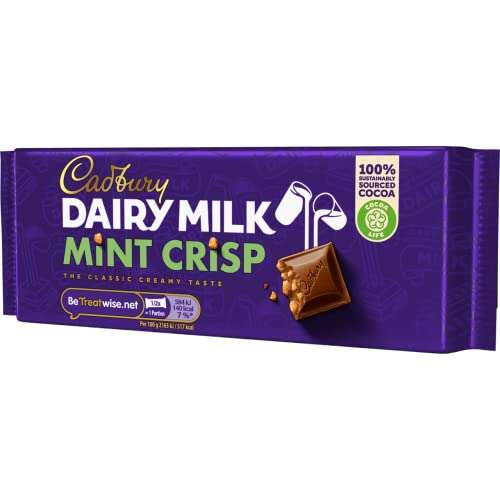 Cadbury Dairy Milk Winter Mint Crisp Limited Edition, 360g - £1.50 @ Amazon