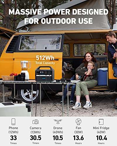 Anker 535 Portable Power Station, 512Wh Portable Generator - £399.99 Prime Exclusive Sold by AnkerDirect UK @ Amazon