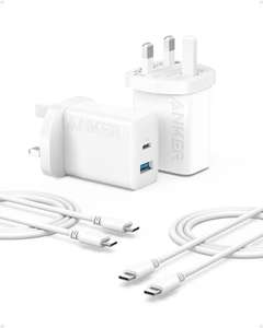 Anker 2-Pack 20W Dual Port Charger (2-Pack 5 ft USB-C Cables Included) @ AnkerDirect UK / FBA