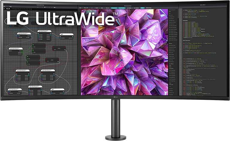 LG UltraWide PC Monitor Curved 38WQ88C, 38 Inch, 21:9 QHD+ 1600p, IPS Display, DCI-P3 95% (Typ.) - £949.99 @ Amazon