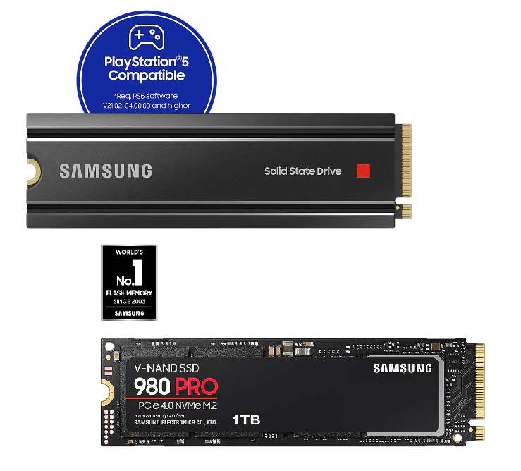 1TB - Samsung 980 PRO w/Heatsink PCIe 4.0 M.2 SSD (7000/5000MB/s) £89.10/Without Heatsink £83.70/2TB £166.50 Delivered Using Code @ Samsung