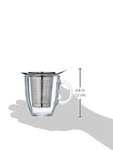 Bodum YO-YO Glass Mug with Tea Strainer (0.35 L/12 oz) - Black/transparent/Chrome