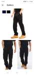 Mens RSW Cargo Combat Work Trousers Size 30 to 42 - Black or Navy Chino Pants £13.99 @ pricedrop247 ebay