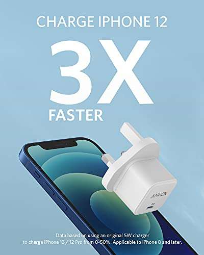 USB C Plug, Anker 2-Pack 20W Fast USB C Charger - £14.29 Sold by AnkerDirect @ Amazon