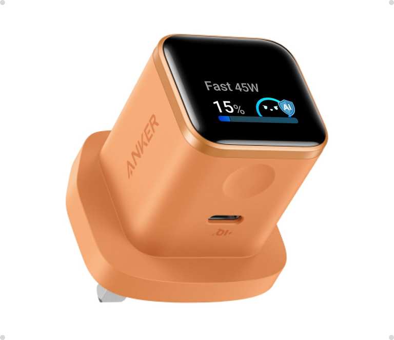 Anker Nano Smart Display Charger, 45W GaN USB C Fast Charger, Type C Plug - Sold by AnkerDirect UK /FBA