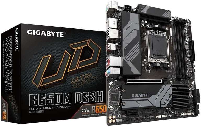 Gigabyte B650M DS3H DDR5 AM5 Micro ATX Motherboard - £116.59 @ box_uk / eBay