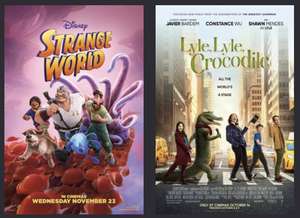 Disney Strange World / Lyle, Lyle, Crocodile Cinema Film Tickets Only £2.50 this Half term @ Cineworld