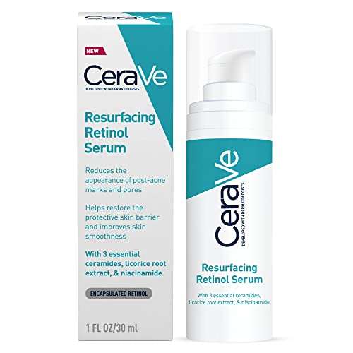 CeraVe Resurfacing Retinol Serum with Ceramides and Niacinamide for Blemish-Prone Skin, Clear, 30 ml £12.35 S&S