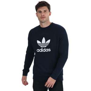 adidas Originals Mens Trefoil Warm-Up Crew Sweatshirt in Navy for £18.99 + delivery £3.95 at Get The Label