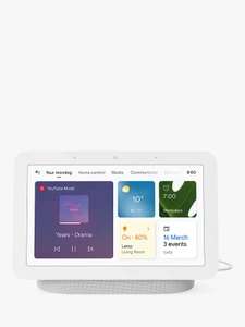 Google Nest Hub Hands-Free Smart Speaker with 7" Screen, 2nd Gen, Chalk , 2 Year Warranty - Free C&C