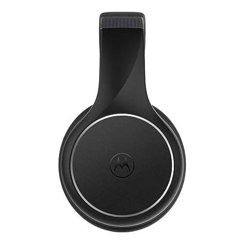 Motorola Sound Moto XT 220 | Wireless Over-Ear Headphones with 24 Hours Playtime & Microphone | Passive Noise Isolation and Foldable | Black