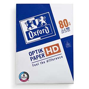 OXFORD A4 Printer Paper, Premium Optik Paper, 1 Ream / 500 sheets, 80gsm, EU Eco Label - V Good, £4.87 / Like New, £5.15 - Amazon Warehouse