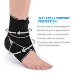 WASPO Ankle Support Brace - Adjustable Ankle Brace Wrap Strap for Sports or Foot / Ankle Injury - Sold by SPODDA