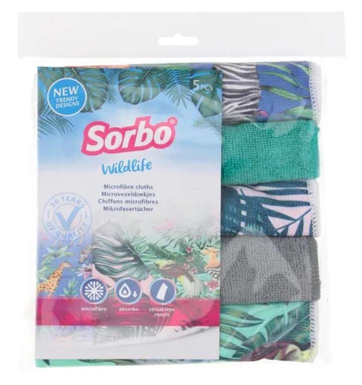 Sorbo Wildlife Microfibre Cloths 5 Pack now £2 with Free Collection @ Dunelm (Limited Stores)