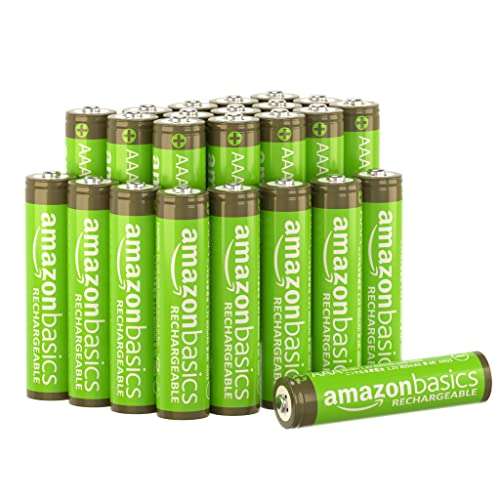 Amazon Basics AAA Rechargeable Batteries 800mAh (Triple A), Pre-charged, 24 pack (more pack sizes reduced in post) - £12.52 @ Amazon Pack