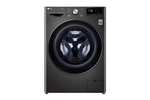 LG F4V909BTSE Freestanding Washing Machine, 9kg Load, 1400rpm Spin, WiFi, Steam, Black with 5% new member discount