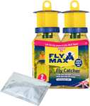 Zero STV336 Fly Catcher (Super Effective, Refillable Insect Attractant for Outdoor Use), Packaging may vary, Yellow (Pack of 2)