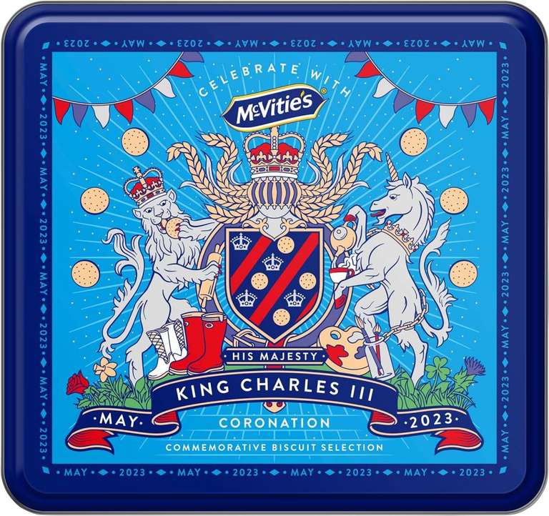 McVities Coronation Commemorative Biscuit Selection 310g - BBE 13 Apr 2024 (min order £22.50)