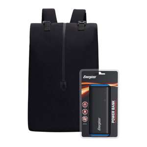 Energizer Laptop Backpack 15.6" with 10000mAh Power Bank Bundle Black + Mophie 1400mAh Powerbank + Ventev USB C to A Charge & Sync cable