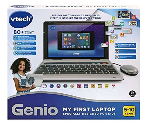 VTech Genio My First Laptop, Silver, Educational Laptop for Kids with 80+ Activities and Games £46 @ Amazon