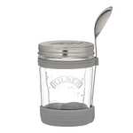 Kilner 0.35 Litre Round Glass Soup Jar With Stainless Steel Spoon