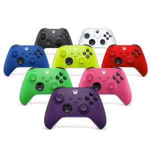 Official Wireless Controller (Xbox One | Series X/S | PC) - Black, Red, Blue, White, Pink, Green, Yellow - £5 off £40 - Free Click & Collect