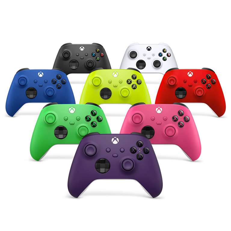 Official Wireless Controller (Xbox One | Series X/S | PC) - Black, Red, Blue, White, Pink, Green, Yellow - £5 off £40 - Free Click & Collect