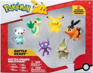 Pokémon Battle Figure 6 Pack - Features 2-Inch Sableye, Axew, Snivy, Tepig, Oshawott & Pikachu - Authentic Details