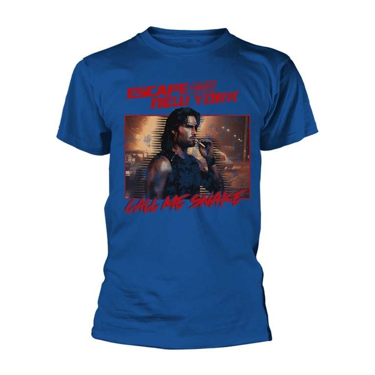 Escape From New York Call Me Snake T-Shirt (Various Sizes / Colours : Navy / Grey / Black / Royal Blue)