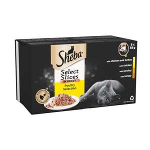 Sheba Select Slices Mixed Poultry Collection in Gravy Cat Food Trays 8 x 85g