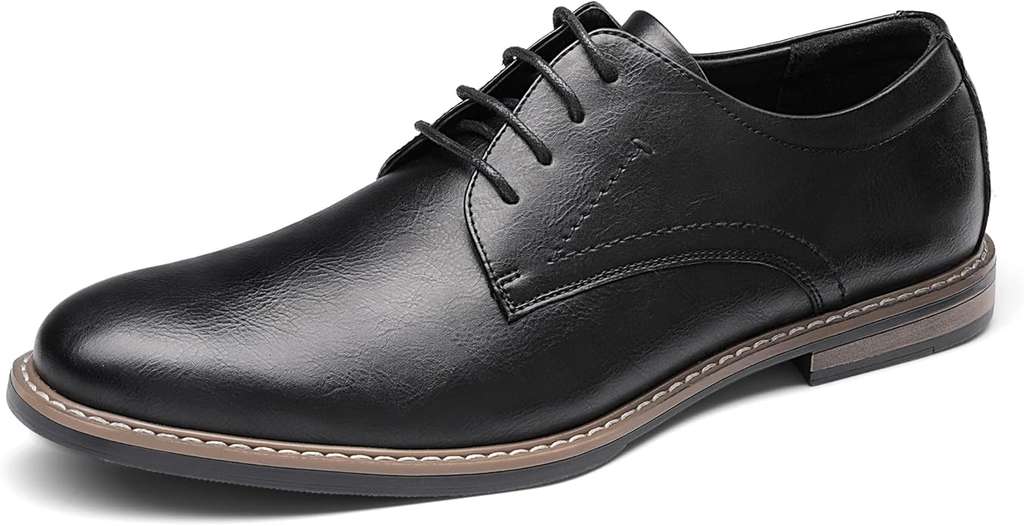 Size 12 Black Bruno Marc Dress Shoes at Amazon for £9.99 | hotukdeals