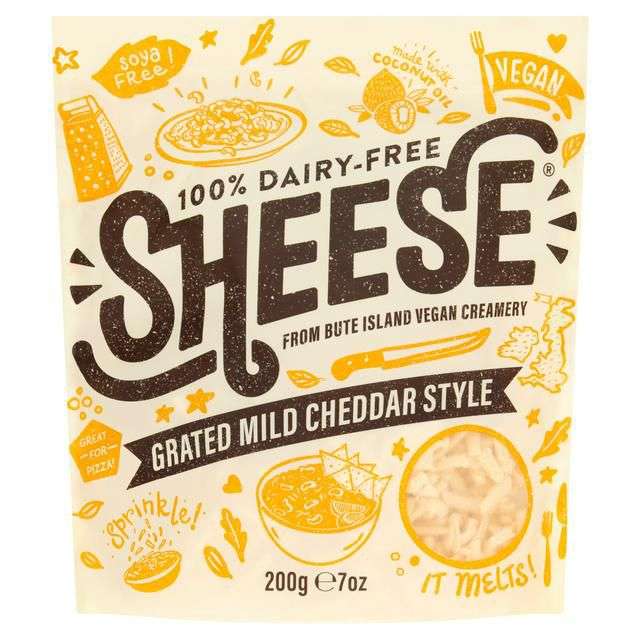 Sheese Grated Mild Cheddar Style 200g - Cromwell Road London
