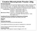 Creatine Monohydrate Powder 250g - Pure, Micronised, Pre Workout, Unflavoured, Vegetarian and Vegan - £11.99 - Sold by PeakSupps via Amazon
