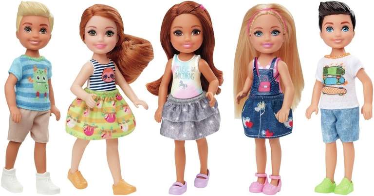 Barbie Fashionistas Ken Doll Assortment - 12inch/30cm £6.50 / Barbie Club Chelsea 2 Pack Doll - 5inch/13cm £7.99 Free Collection @ Argos