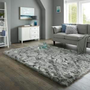 Faux Sheepskin Rug 2.5ft x 5ft - £19.50 Free Click & Collect @ Dunelm
